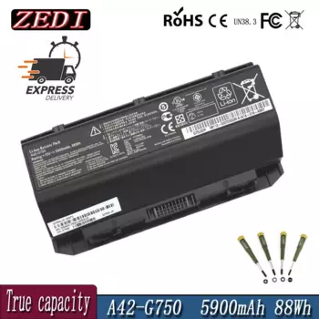ZEDI A42-G750 G750 G750JM 88W Аккумулятор для ноутбука Asus G750J G750JW G750JX G750JZ G750JH G750JS G750Y47JX-BL 0B110-00200000 0B110