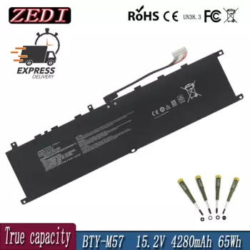 ZEDI BTY-M57 Новый аккумулятор для ноутбука MSI GP66 GP76 MS-17K3 Leopard 10UG Series Notebook 15,2 В 4280 мАч/65 Втч