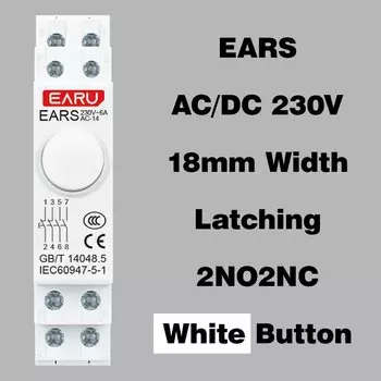 Зеленая сигнальная кнопка EARUELECTRIC 220В