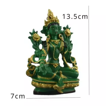 Зеленая статуя Тара Бодхисаттва из канифоли WSHYUFEI