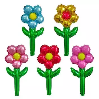 Зеленые цветы из фольги CatchMyParty