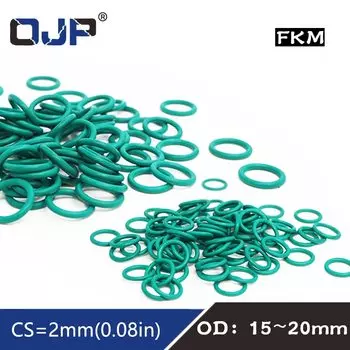 Зеленые уплотнительные кольца FKM 10 шт.