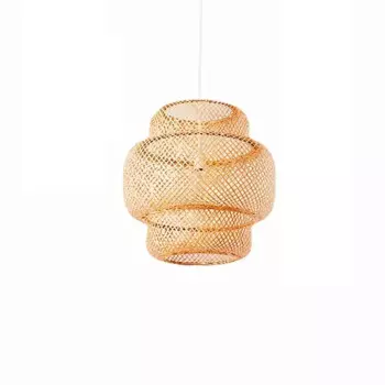 Зеленый двухслойный бамбуковый абажур ZODOLAMP