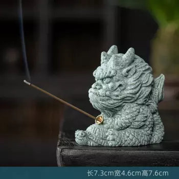 Зеленый керамический дракон Цилин для чая JINGDE CERAMICS