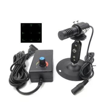 Зеленый лазерный модуль, квадратный объектив DOE 34 градуса с центральной точкой, квадратная рамка, модуль DOE