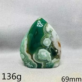 Зеленый жеодовый Агат, башня, YOCO