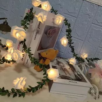 Зелёная светодиодная гирлянда цветов 3М