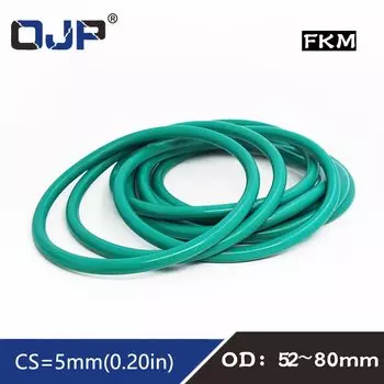 Зелёные резиновые уплотнительные кольца FKM OD52/55/58/60/62/65/68/70/75/80 мм