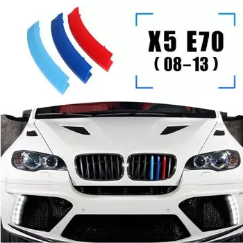ZEMAR 3 шт. ABS для BMW X5 E70 E53 F15 G05 Автомобильная решетка радиатора накладной зажим м характеристики аксессуары 2016 2017 2018 2019 2020