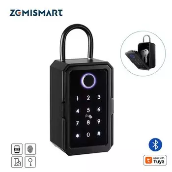 Zemismart BLE Водонепроницаемый смарт-ключ Открытый домашний замок для безопасности Отпечаток пальца IC-карты Разблокировка пароля Работа с приложением Tuya