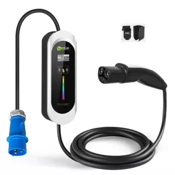 Zencar 32A Модель E ev зарядное устройство для/NACS с ev разъемом 3 контакта CEE 7 кВт Уровень 2 Автомобильное зарядное устройство 7,5 м длинный зарядный кабель