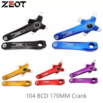 ZEOT MTB шатун для дорожного велосипеда 104 BCD шатуны 170 мм, кривошипная рукоятка, встроенная кривошипная система Hollowtech, запчасти для велосипеда
