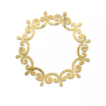 Зеркальная наклейка MOONBIFFY 46x46 см акрил серебристый/золотой