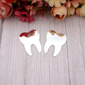 Зеркальные наклейки для стен JEHOADDAN, мультяшные зубы