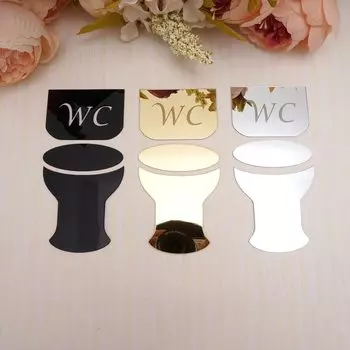 Зеркальные наклейки JEHOADDAN для двери туалета