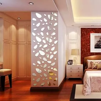 Зеркальные наклейки на стену DXLYMYU, 12 шт.