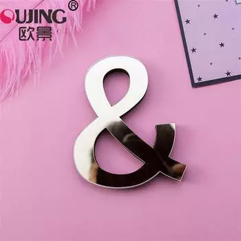 Зеркальные наклейки на стену OUJING золотого цвета