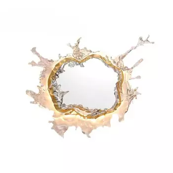 Зеркальные зеркала для ванной комнаты с сенсорным экраном и водными пятнами, настенное украшение, освещенное косметическое зеркало для салона красоты