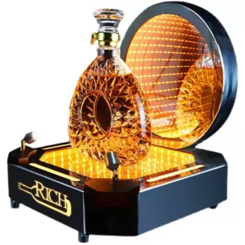 Зеркало для бара, вино, презентатор, светодиодная перезаряжаемая круглая подставка, дисплей, Коктейльная бутылка, подсветка для прославителя для клувечерние, отдыха