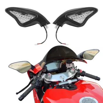 Зеркало мотоцикла для Ducati 848 EVO 2008-2013 1098 1098S 1098R 2007-2009 1198 1198S 1198R 2009-2011, светодиодный указатель поворота заднего вида