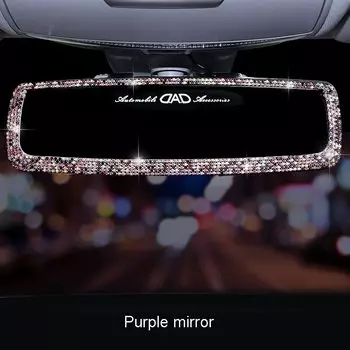 Зеркало заднего вида автомобильное со стразами, украшение для салона автомобиля, аксессуары для девушек и женщин