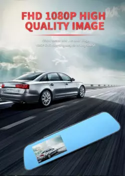 Зеркало заднего вида камера 3,5 дюймов IPS Двойной объектив HD 1080P Зеркало ночного видения Автомобильный видеорегистратор 3в1 Автомобильная камера видеорегистратор