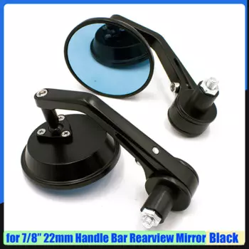 Зеркало заднего вида с мотором из синего стекла для Husqvarna Svartpilen 401 250 701, круглые боковые зеркала заднего вида на руль мотоцикла