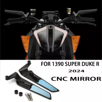 Зеркало заднего вида с невидимым вращением для мотоцикла 1390 Super DUKE R 1390 Duke 2024, новое алюминиевое зеркало заднего вида с ЧПУ