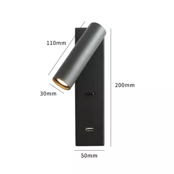 ZEROUNO Настенная лампа для чтения черная/белая 3Вт