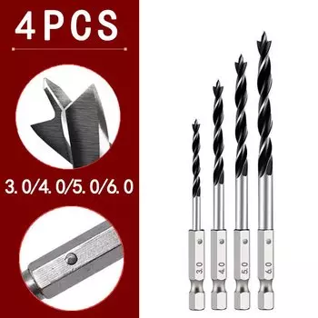 ZeXinChen спиральные сверла для дерева 3/4/5/7 шт., 3.0-10 мм