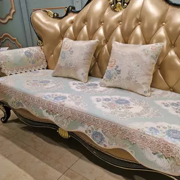 Жаккардовый Противоскользящий чехол для дивана, европейская роскошная подушка для дивана, декор для гостиной, всесезонный Универсальный защитный чехол для дивана