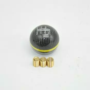 Желтая линия в стиле JDM, 5/6 скоростей, M12x1,25, ручка переключения передач из углеродного волокна Mugen для Honda Acura/TOYOTA/NISSAN