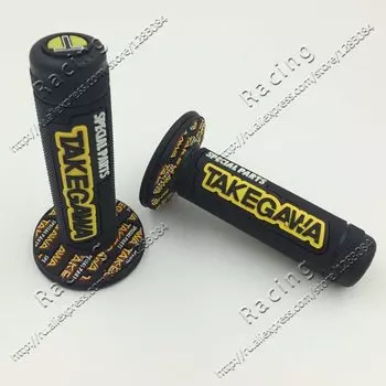 Желтая ручка TAKEGAWA Универсальный Мотоцикл Dirt Bike Мотокросс Pit 7/8 "ручки на руль специальные детали