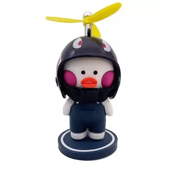 Желтая утка со сломанным ветром и шлемом для велосипеда, мотора, автомобильные аксессуары, ветрозащитная утка, украшение интерьера автомобиля