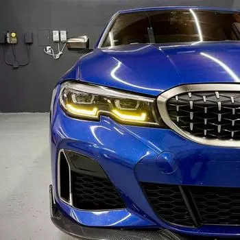 Желтые ангельские глаза для BMW 3' G20 320i 330i M340I 340i 2019 2020 гг. Светодиодная фара поворота синего цвета Янтарно-синего дневного света поворота
