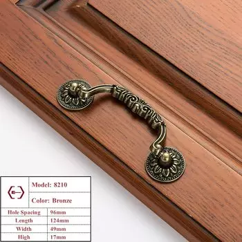 Желтые бронзовые дверные ручки антикварные ручки для ящиков винтажные ручки для кухонных шкафов ретро-ручки для обувных шкафов с одним отверстием