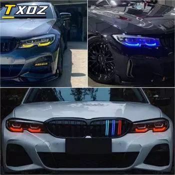Желтые лимонные DRL G20 красные глаза ангела для 2018 2019 2020 BMW 3 серии G20 G21 320i 330i M340I искусственные фары синие доски