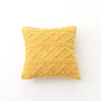 Желтый плюшевый чехол для подушки CANIRICA