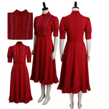 Жемчужный костюм для косплея, женский костюм для ролевых игр, красное платье, костюмы на Хэллоуин, карнавал, яркий костюм