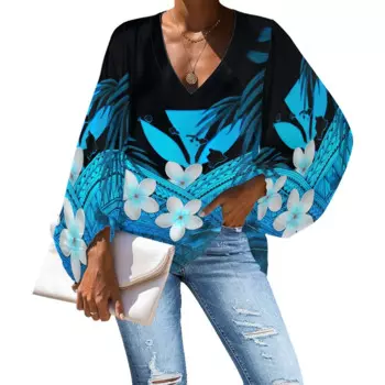 Женская блузка с длинным рукавом и принтом, белая