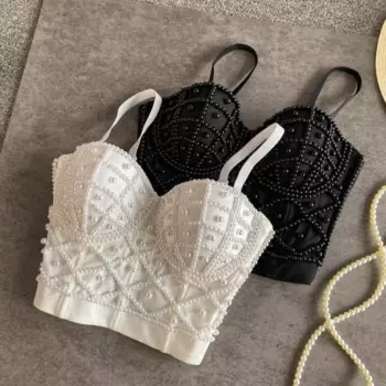 Женская блузка с подкладкой, белая, Черная