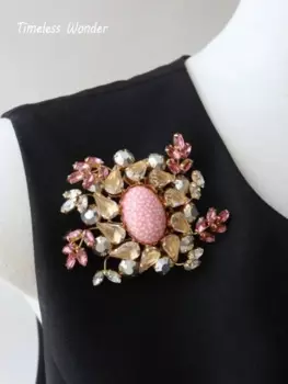 Женская Брошь геометрической формы, с цирконом