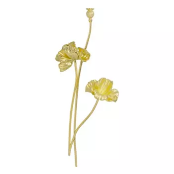 Женская Брошь в виде цветка мака, из серебра 925 пробы