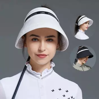Женская дышащая Панама для фитнеса Love Golf, кепки для гольфа с защитой от ультрафиолета, Женская портативная пустая Кепка с защитой от УФ-лучей, аксессуары с большими полями