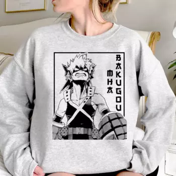 Женская флисовая толстовка Bakugo с капюшоном и графическим принтом