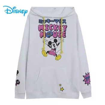 Женская флисовая толстовка с капюшоном и принтом Микки Мауса