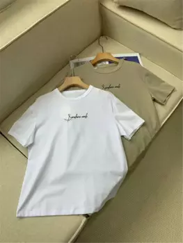 Женская футболка из 100% хлопка с буквенным принтом, летние повседневные женские футболки с круглым вырезом и короткими рукавами