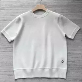 Женская футболка, Новинка весна-лето 2024, однотонная Повседневная Универсальная футболка с круглым вырезом и коротким рукавом