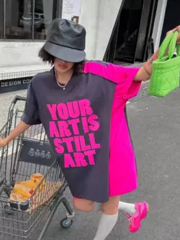 Женская футболка с коротким рукавом ADAgirl, летняя футболка большого размера с принтом букв в стиле K-POP, Y2k