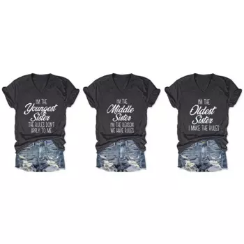 Женская футболка с коротким рукавом и V-образным вырезом